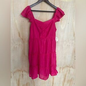 Altar'd State Fuchsia Ruffle Dress